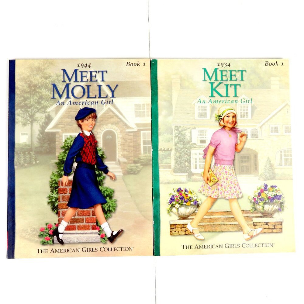 2 American Girls Collection Meet Molly Meet Kit Valerie Tripp 2000 Paperback Vtg